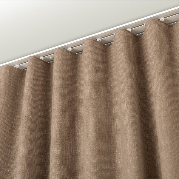 Zasłona gotowa na taśmie marszczącej 140x280cm light brown 1 szt