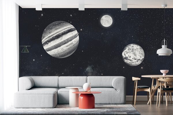 Fototapety Kosmiczna przestrzeń z gwiazdami i roślinami, Fototapety Kosmos, w01799 : Uwalls.pl