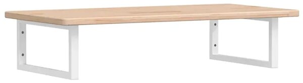 Naturalne drewno półka 100x50 białe uchwyty - Bafo