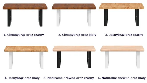 Jasnobrązowa półka białe uchwyty 50x50 - Bafo