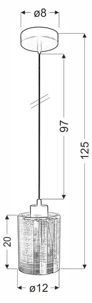 Złota pojedyncza lampa wisząca - D264 N2-D57