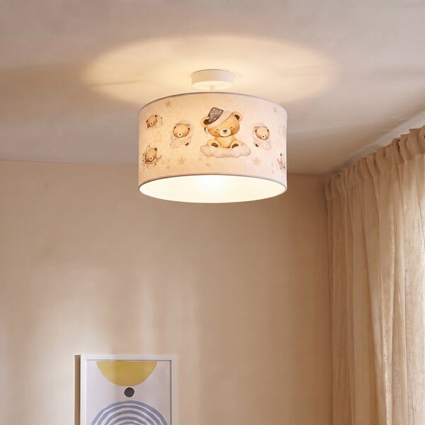 Lampa Sufitowa Duolla, Kids Print, wielokolorowy, pokój dziecięcy, tkanina | tekstylia