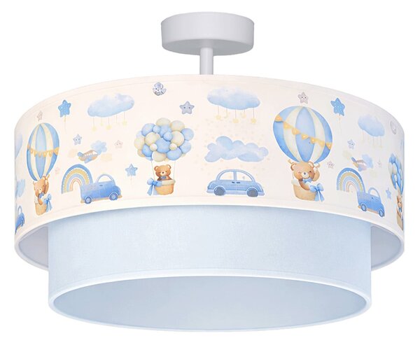 Lampa Sufitowa Duolla, Boho, niebieski, pokój dziecięcy, tkanina | tekstylia