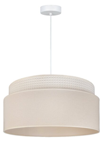 Lampa Wisząca Duolla, Milano, beżowy, salon, tkanina | tekstylia, młodzieżowy