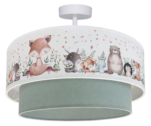 Lampa Sufitowa Duolla, Boho, zielony, pokój dziecięcy, tkanina | tekstylia