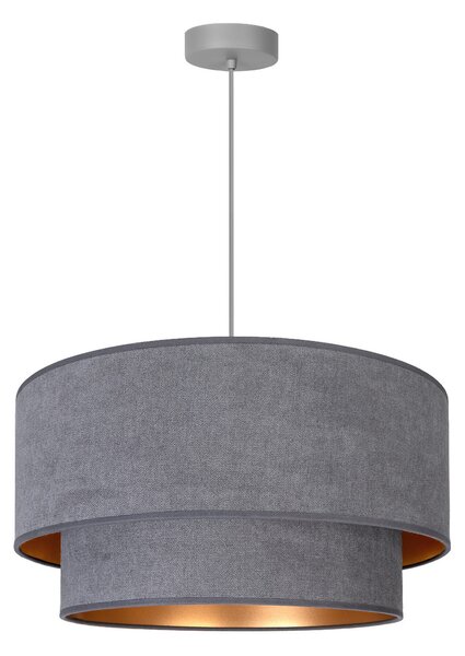 Lampa Wisząca Duolla, Boho, szary, sypialnia, tkanina | tekstylia, młodzieżowy