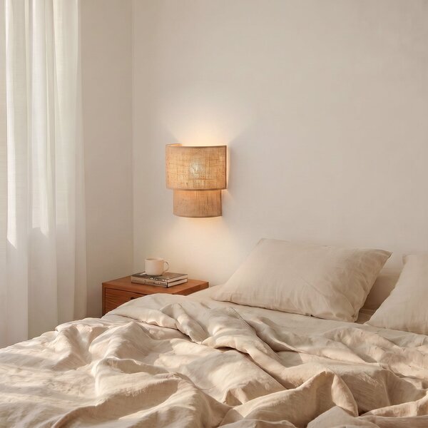 Lampa Ścienna Duolla, Boho, brąz rdzawy, przedpokój, tkanina | tekstylia, boho