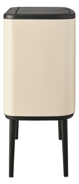 Beżowy stalowy kosz na śmieci do segregacji odpadów otwierany na dotyk 33 l Bo Touch Bin – Brabantia