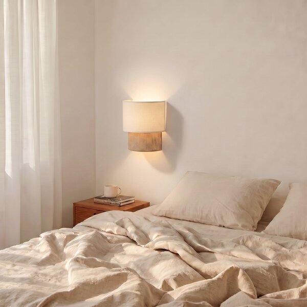 Lampa Ścienna Duolla, Boho, brąz rdzawy, przedpokój, tkanina | tekstylia, boho