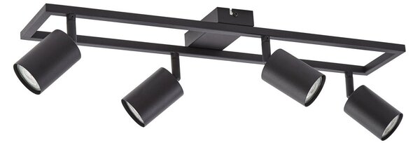 Lampa Sufitowa Lindby, Bravius, ściemnialny, czarny, salon, metal