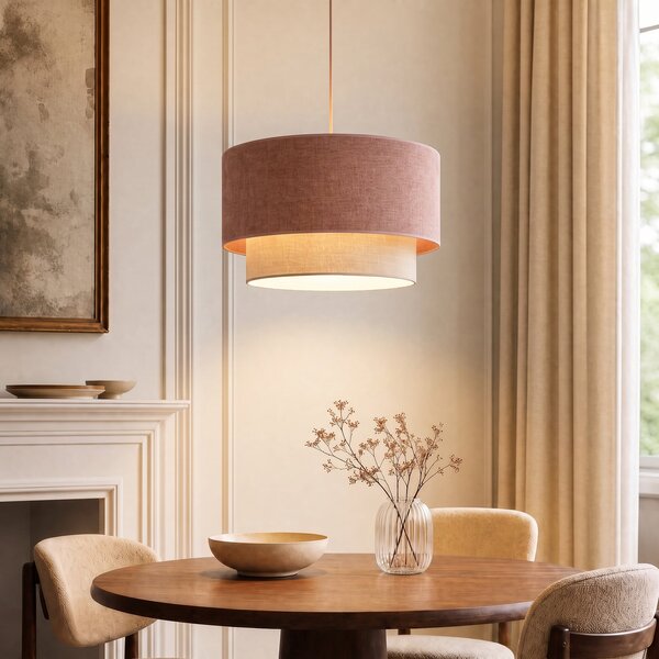 Lampa Wisząca Duolla, Boho, beżowy, sypialnia, tkanina | tekstylia, młodzieżowy