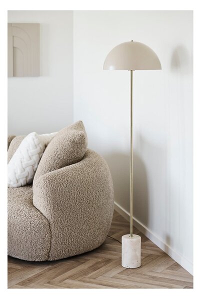 Beżowa lampa stojąca z metalowym kloszem (wysokość 155 cm) Sheffield – House Nordic