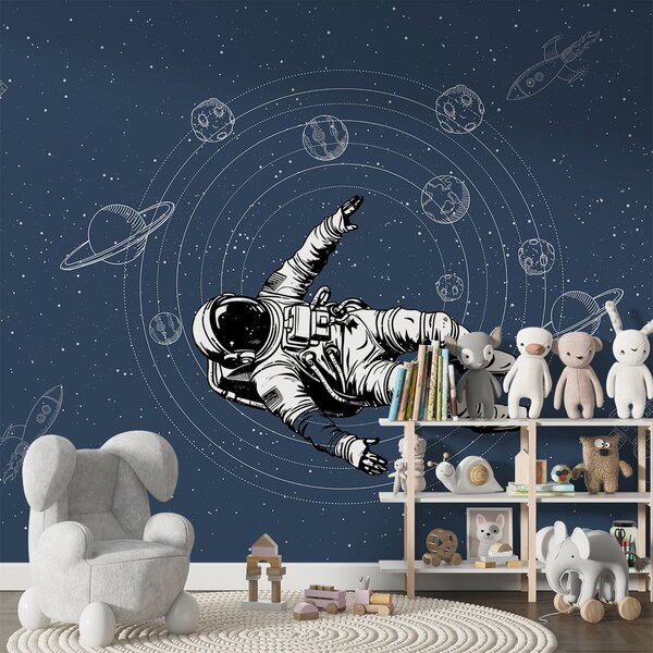 Fototapety Astronauta eksplorujący rozległy kosmos, Fototapety Kosmos, w00712 : Uwalls.pl