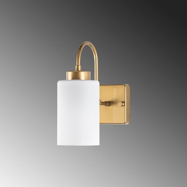 Biały/w kolorze złota kinkiet ø 10 cm Duzsuz – Opviq lights