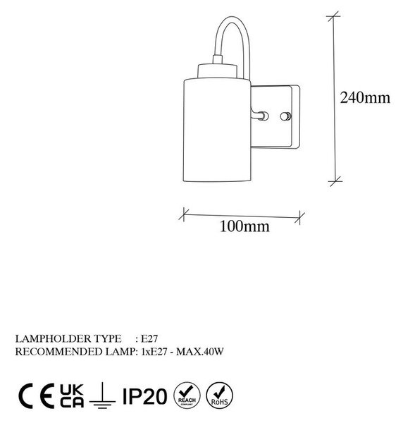 Biały/w kolorze złota kinkiet ø 10 cm Duzsuz – Opviq lights