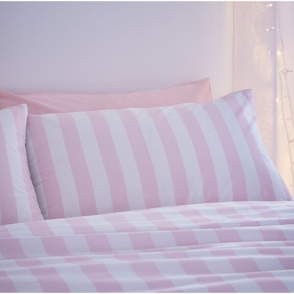 Biało-różowa pościel jednoosobowa 135x200 cm Stripe Tease – Sassy B