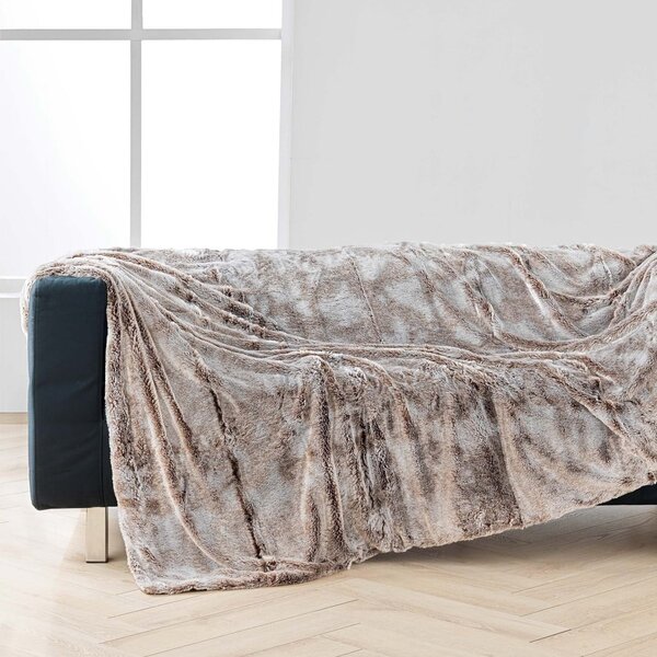 Brązowy koc ze sztucznego futra 180x220 cm Antartic – douceur d'intérieur