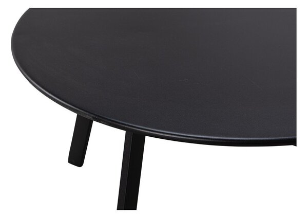 Czarny stolik ogrodowy WOOOD Fer, ø 70 cm