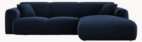 Sofa narożna z aksamitu Nolio