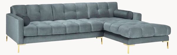 Sofa narożna o wyglądzie aksamitu Bali (5-osobowa)