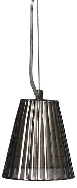 Lampa wisząca mała ze srebrnym kloszem nad stolik