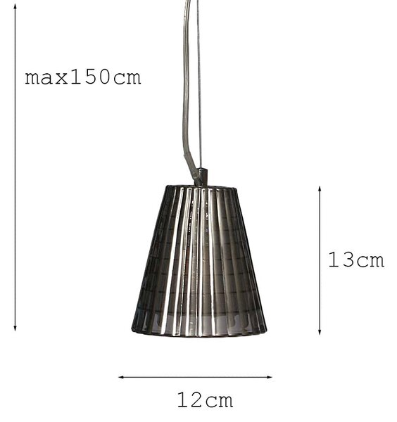 Lampa wisząca mała ze srebrnym kloszem nad stolik