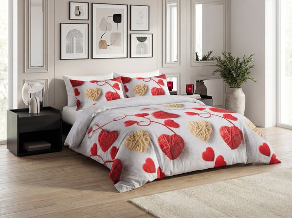 Pościel z mikrofibry VELHEART czerwona Rozmiar pościeli: 2 szt 70 x 80 cm | 160 x 200 cm