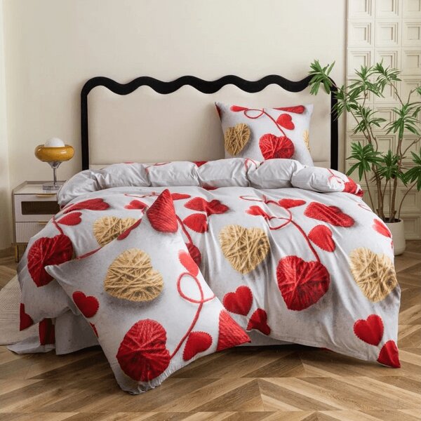 Pościel z mikrofibry VELHEART czerwona Rozmiar pościeli: 2 szt 70 x 80 cm | 160 x 200 cm