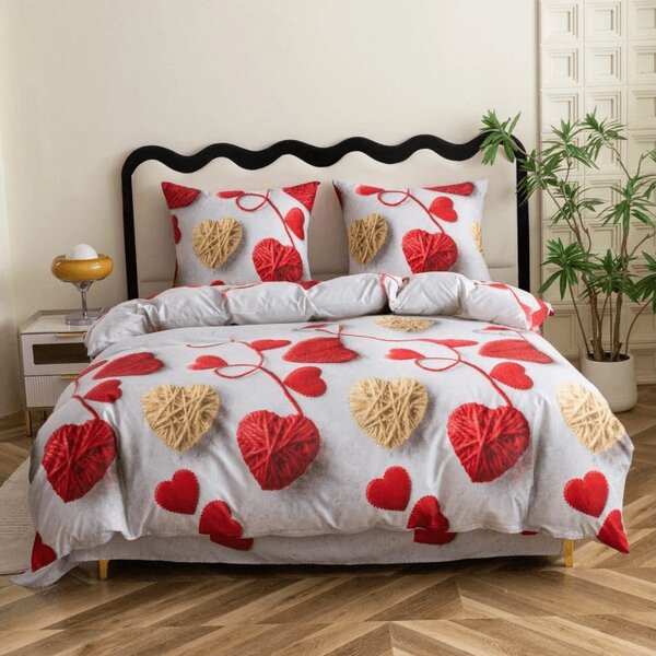 Pościel z mikrofibry VELHEART czerwona Rozmiar pościeli: 2 szt 70 x 80 cm | 160 x 200 cm
