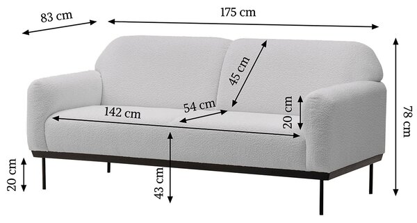 Szara designerska sofa ANDERSON Baloo 2085