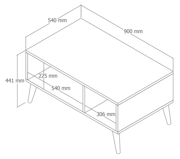 Stolik konferencyjny Exxen Walnut
