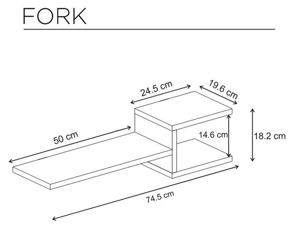 Półka Fork White, 2 szt