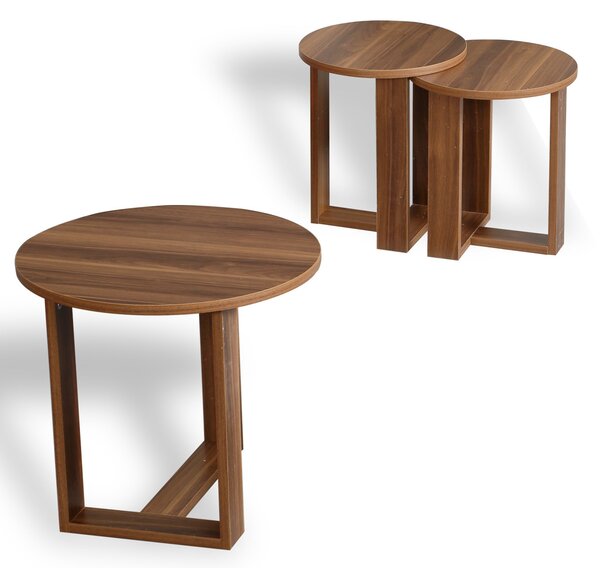 Stolik do odkładania Mira Walnut, 3 szt
