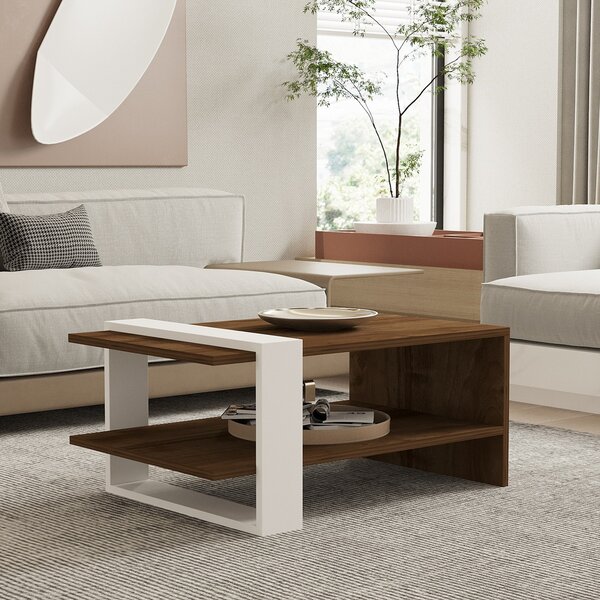Stolik do odkladania Gaye Walnut White