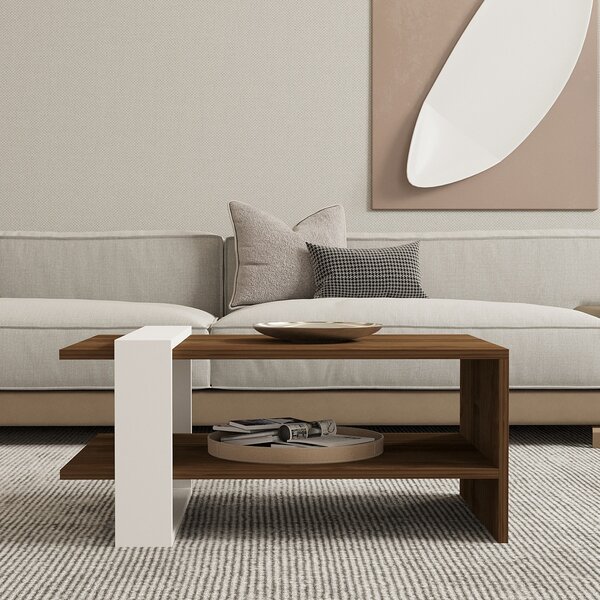 Stolik do odkladania Gaye Walnut White