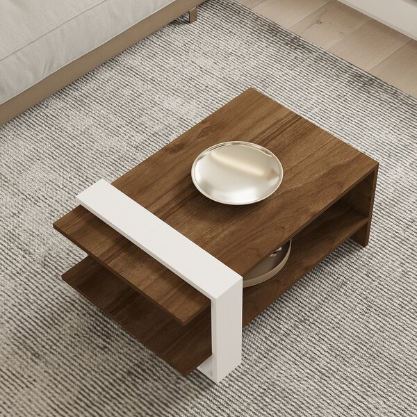 Stolik do odkladania Gaye Walnut White