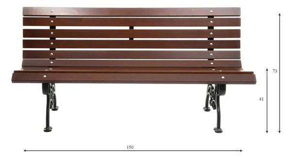 Elegancka ławka parkowa W9-E08