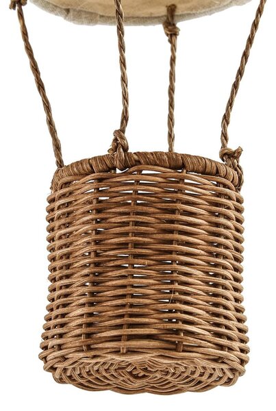 Lampa wisząca Aeris Lindby, możliwość ściemniania, kremowy / amber, pokój dziecięcy, tkanina / materiał / jedwab