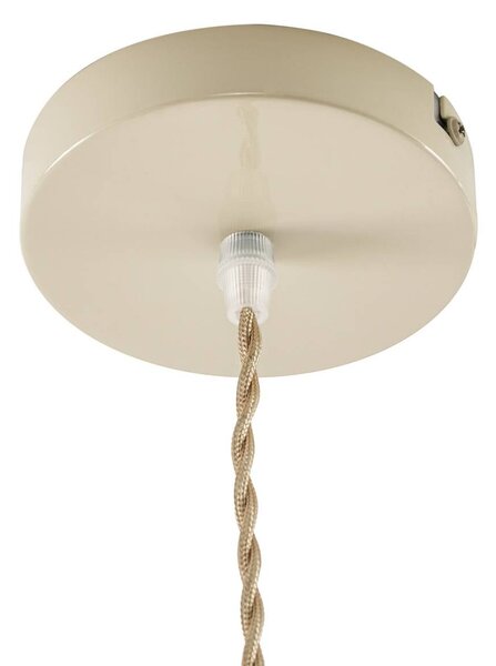 Lampa wisząca Aeris Lindby, możliwość ściemniania, kremowy / amber, pokój dziecięcy, tkanina / materiał / jedwab