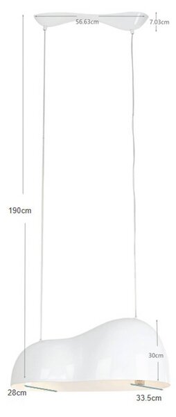 KARE Lampa wisząca szklana Cloud, możliwość ściemniania, aluminiowy / szary / cynkowy, salon / jadalnia, tworzywo sztuczne, nowoczesny