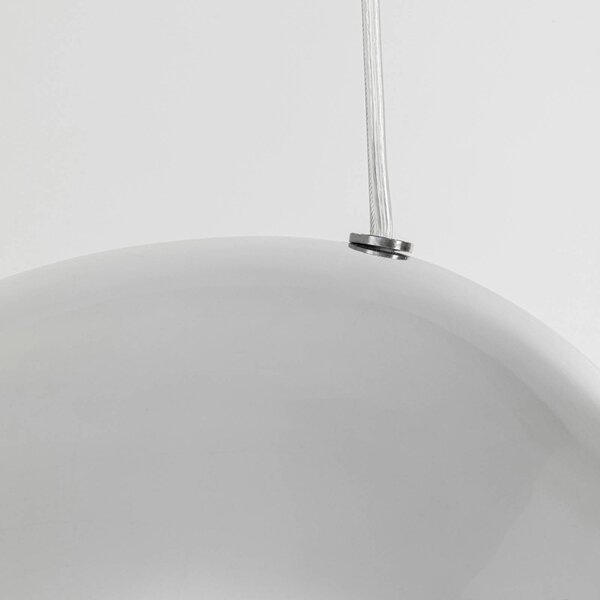 KARE Lampa wisząca szklana Cloud, możliwość ściemniania, aluminiowy / szary / cynkowy, salon / jadalnia, tworzywo sztuczne, nowoczesny