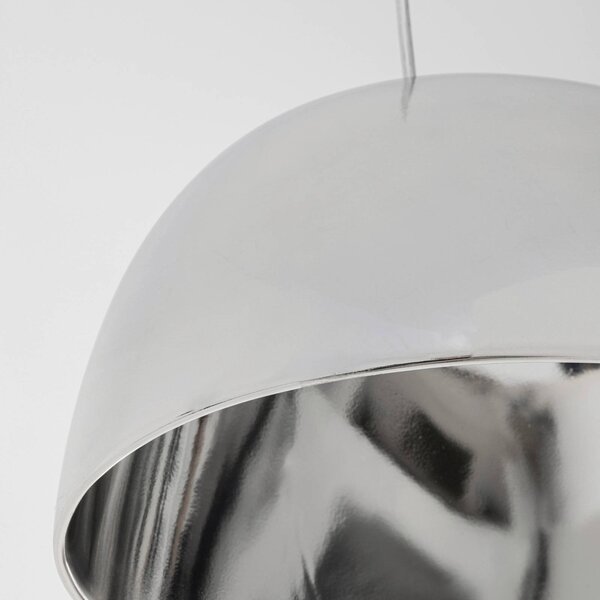 KARE Lampa wisząca szklana Cloud, możliwość ściemniania, aluminiowy / szary / cynkowy, salon / jadalnia, tworzywo sztuczne, nowoczesny