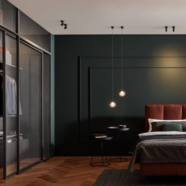 Wever & Ducré Lighting WEVER DUCRÉ Reflektor sufitowy LED Ceno, czarny, 2700 K, 1-punktowa możliwość ściemniania, czarny, salon / jadalnia, aluminium, nowoczesny