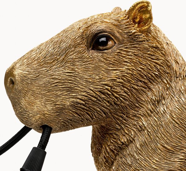 KARE Lampa stołowa Animal Capybara, mosiężny / złoty, salon / jadalnia, tworzywo sztuczne, nowoczesny