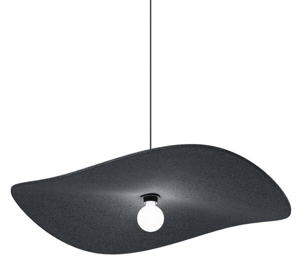 Wever & Ducré Lighting Lampa wisząca Wave Soft 3.0, możliwość ściemniania, czarny, salon / jadalnia, tkanina / materiał / jedwab, nowoczesny