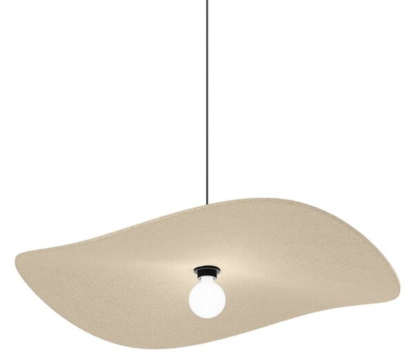 Wever & Ducré Lighting Lampa wisząca Wave Soft 3.0, możliwość ściemniania, kremowy / amber, salon / jadalnia, tkanina / materiał / jedwab, nowoczesny