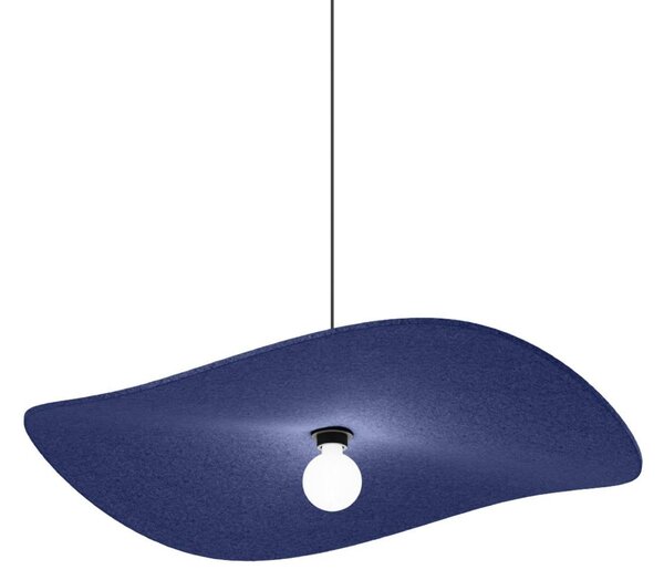 Wever & Ducré Lighting Lampa wisząca Wave Soft 3.0, możliwość ściemniania, niebieski, salon / jadalnia, tkanina / materiał / jedwab, nowoczesny