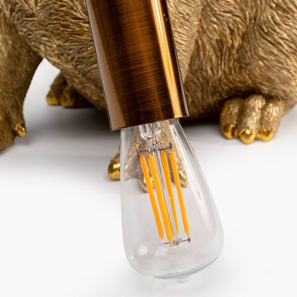 KARE Lampa stołowa Animal Capybara, mosiężny / złoty, salon / jadalnia, tworzywo sztuczne, nowoczesny