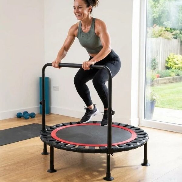 Bouncepro™ Składana Trampolina Z Regulowanym Uchwytem
