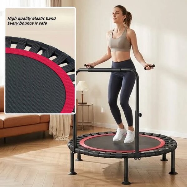 Bouncepro™ Składana Trampolina Z Regulowanym Uchwytem
